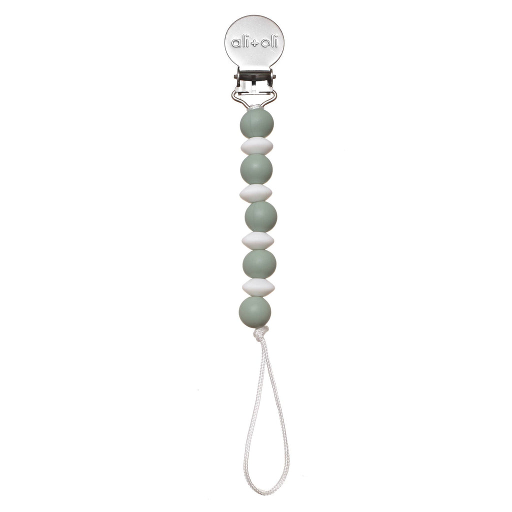 Ali+Oli Silicone Pacifier Clip | Mini Lentil: Mint