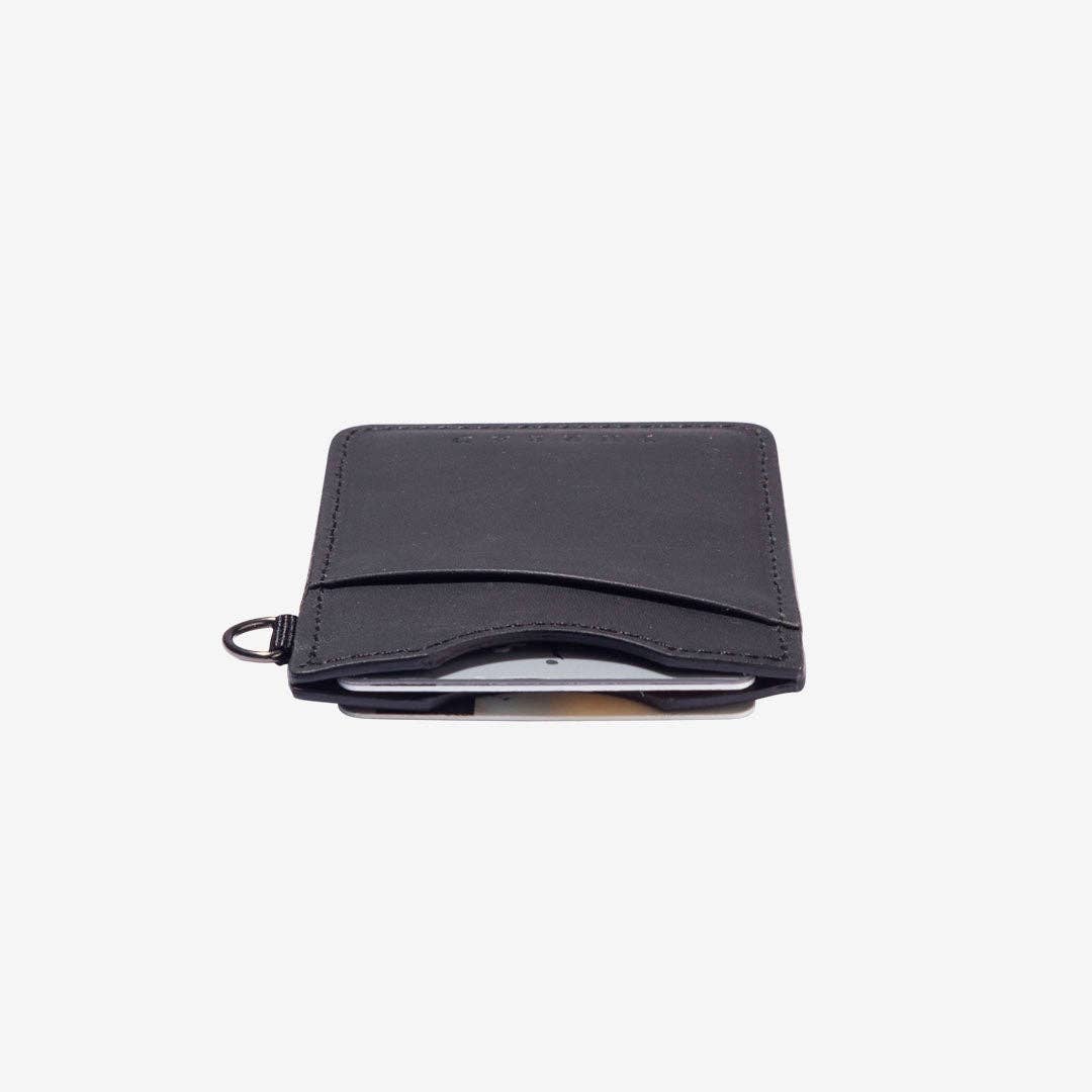 Sanders - Vertical Leather Wallet: Brown/Black