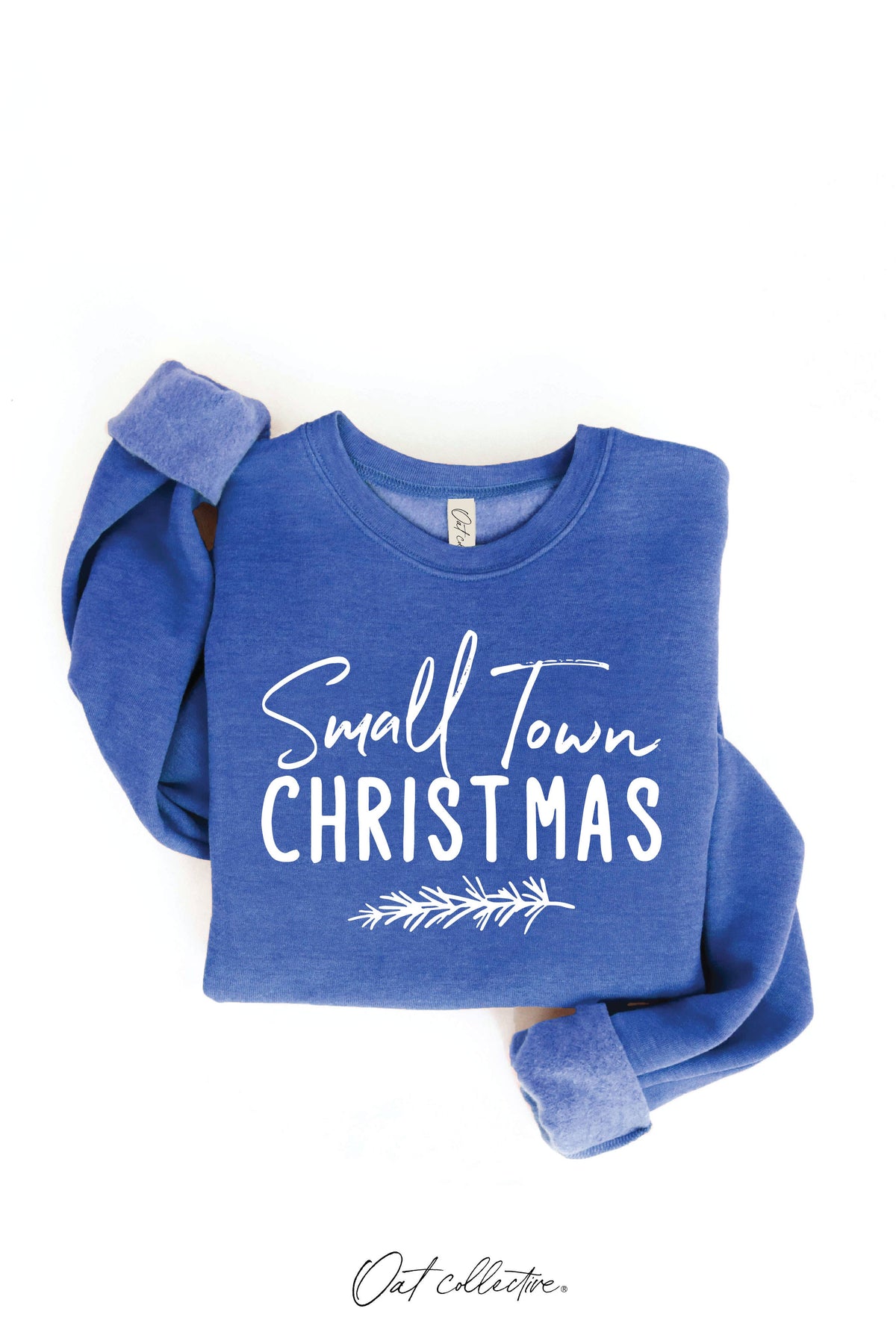 SMALL TOWN CHRISTMAS Graphic Sweatshirt: HEATHER DUST / L