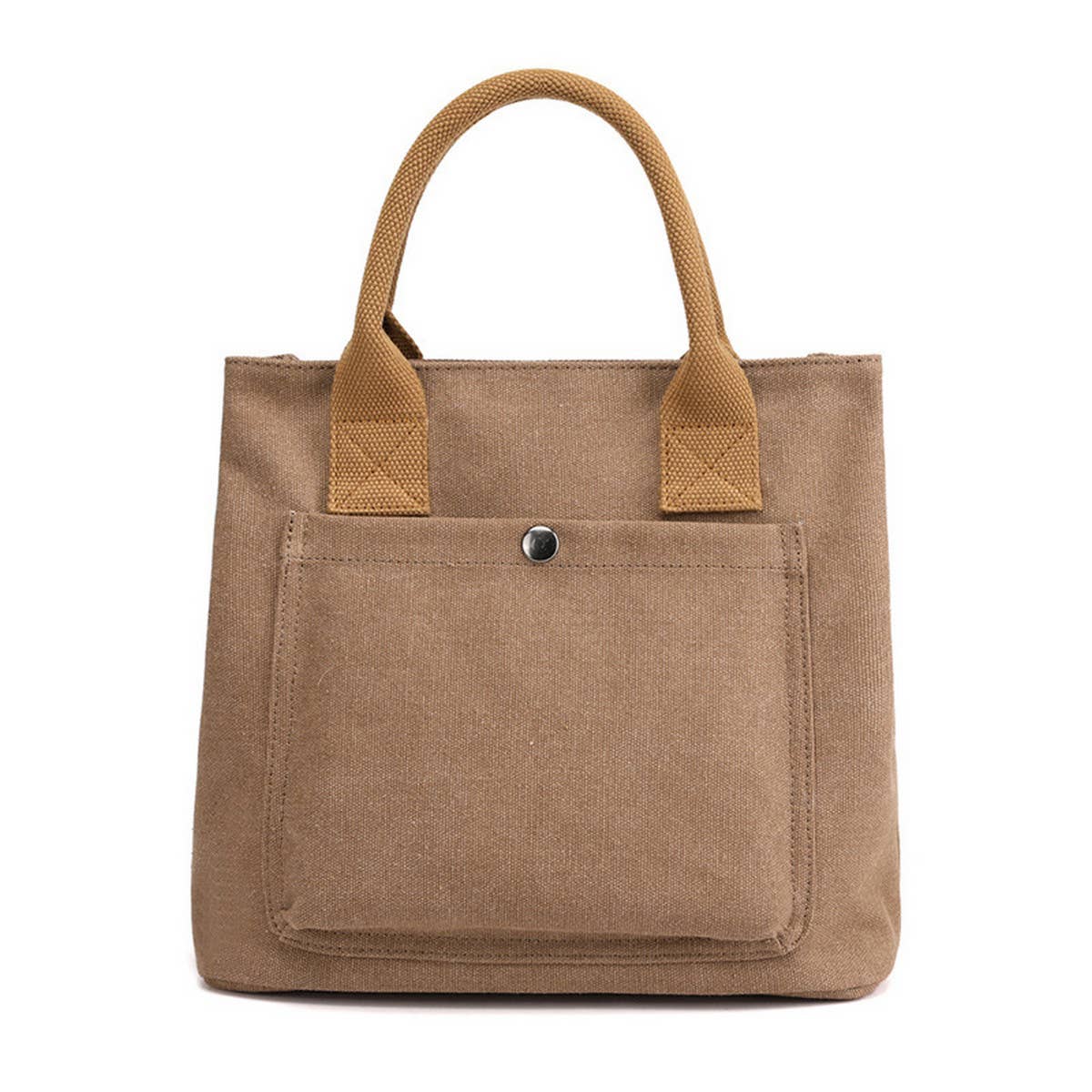 SIMPLE CANVAS UNDERARM HANDBAG TOTE BAG_CWAB1263: White / (OS) 1
