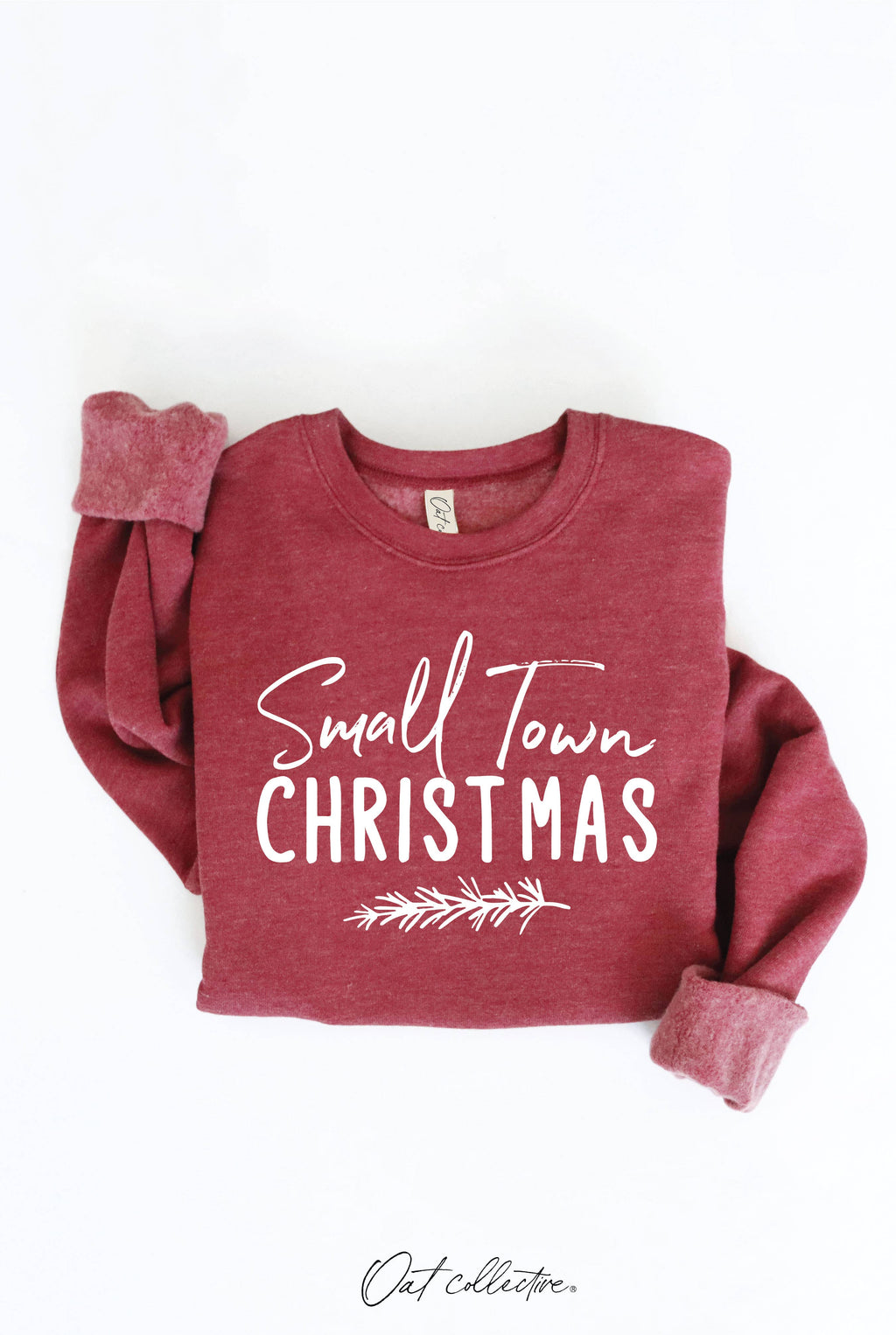 SMALL TOWN CHRISTMAS Graphic Sweatshirt: HEATHER DUST / L