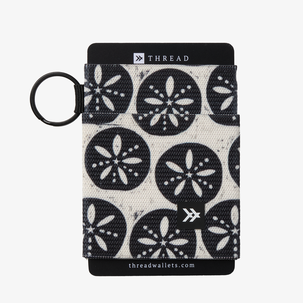 Sand Dollar Black - Elastic Wallet: Sand Dollar Black