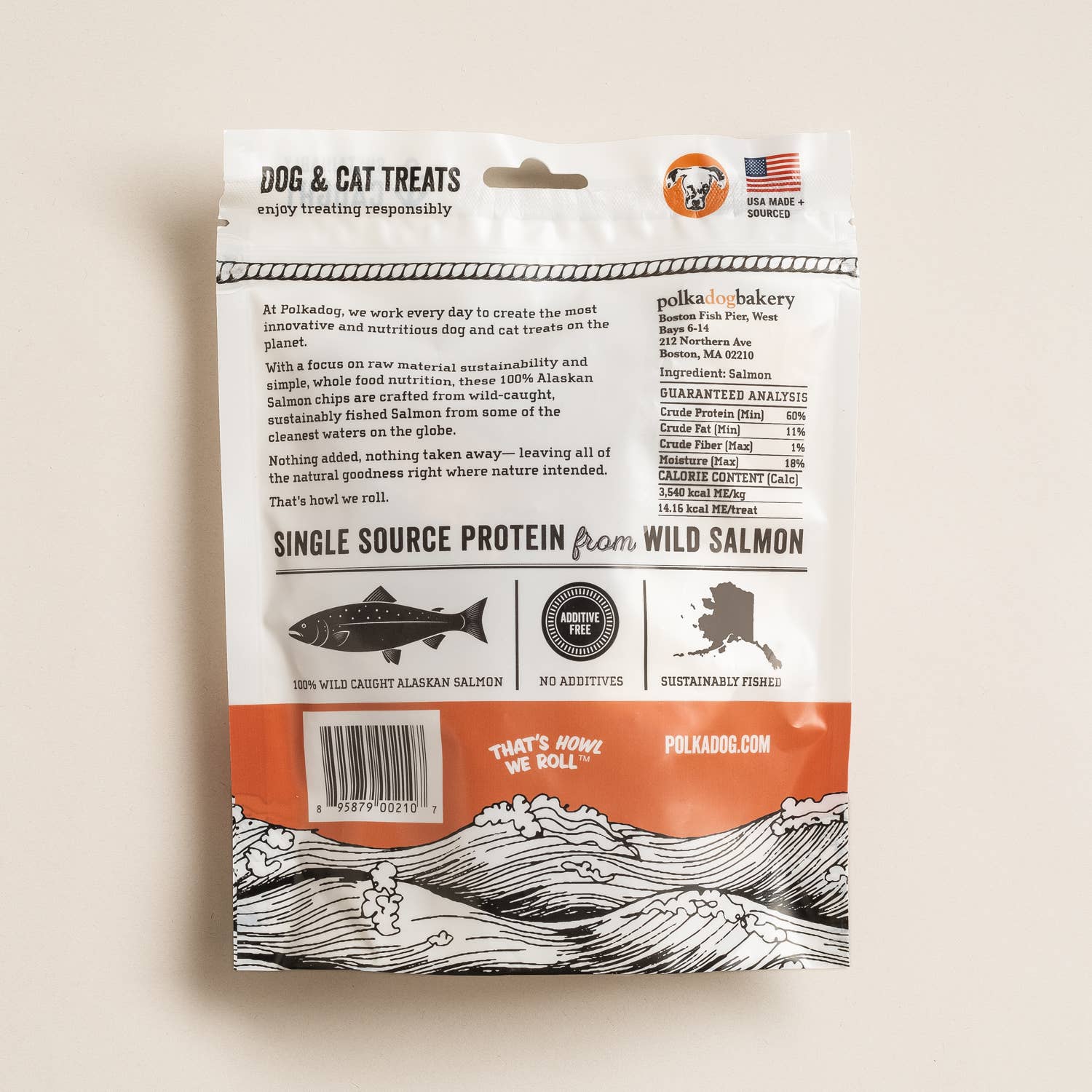 Polkadog Alaskan Salmon Chips Dog Treats 2.75oz