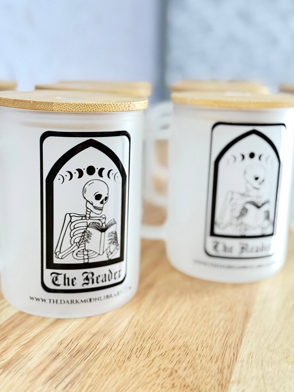 CUSTOM LOGO | UVDTF | 15oz Mug with Handle, Bamboo Lid & Straw: Frosted