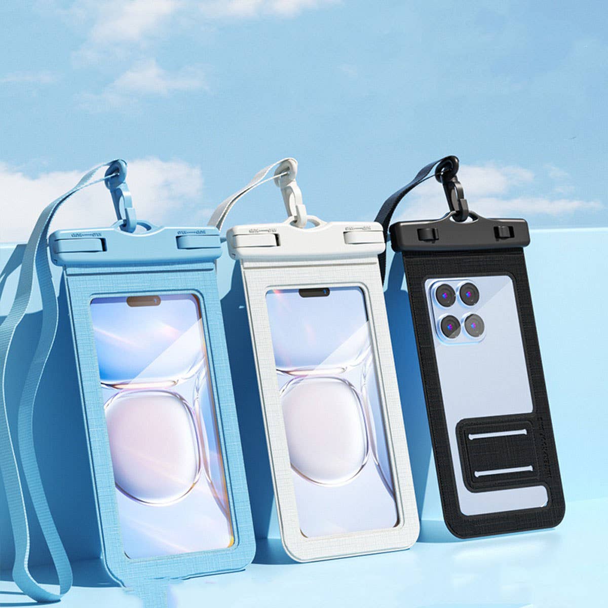 Waterproof Phone Case for Selfie & Touchscreen_CWMM6776: TEALBLUE / (OS) 1