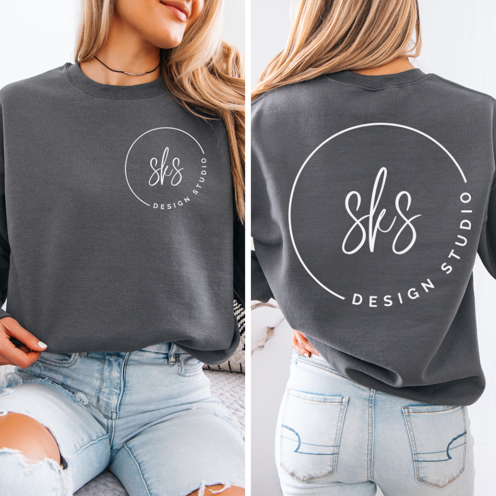 CUSTOM LOGO | Unisex Crewneck Sweatshirt: Ash / XS