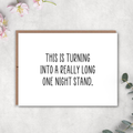 One Night Stand Card
