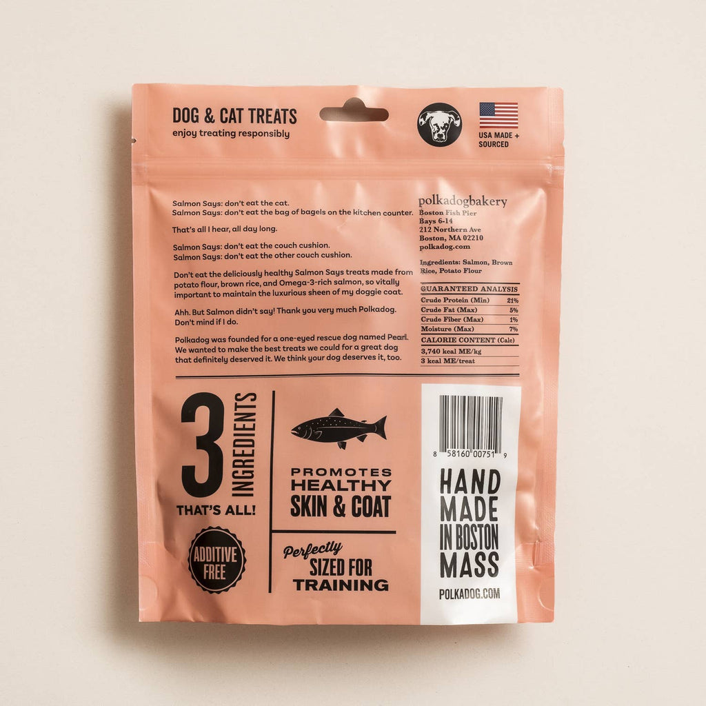 Polkadog Salmon Says Training Bits Crunchy Dog & Cat Treats
