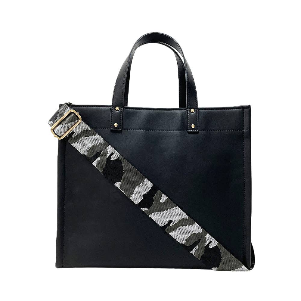 Campbell Tote | Choose Your Strap: Brown / Gray Leopard