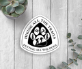 Hiking Trails Dogs Vinyl Sticker