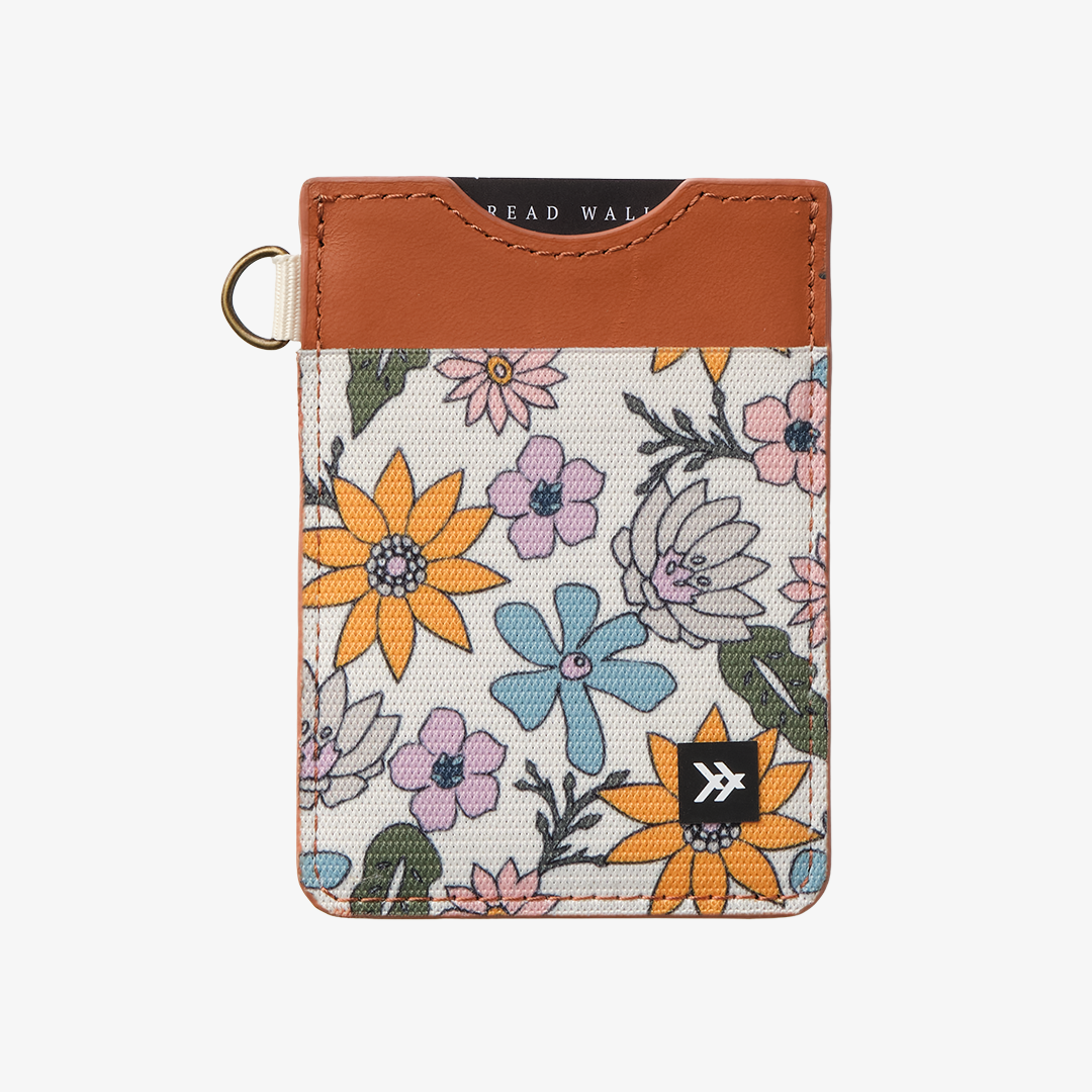 Mountain Flowers - Vertical Leather Wallet: Mountain Flowers