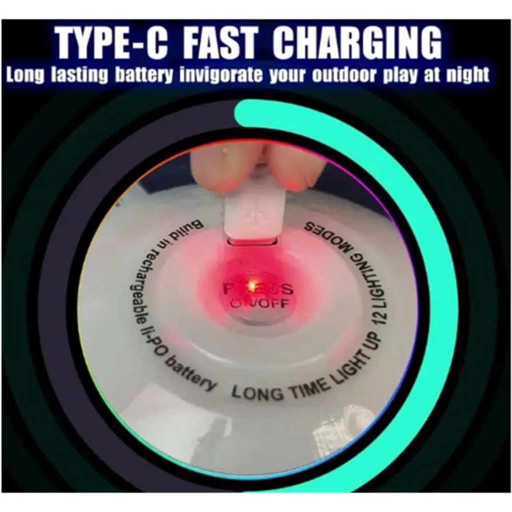 RGB Glow in the Dark Light-up Flying Disc - 6/Display: Wholesale Price