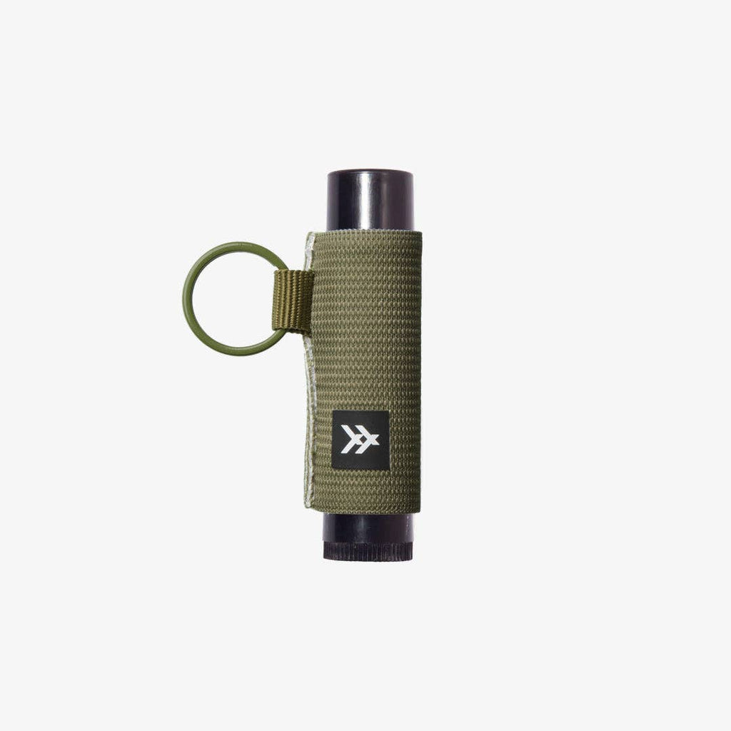 Olive - Chapstick Holder Keychain: Green
