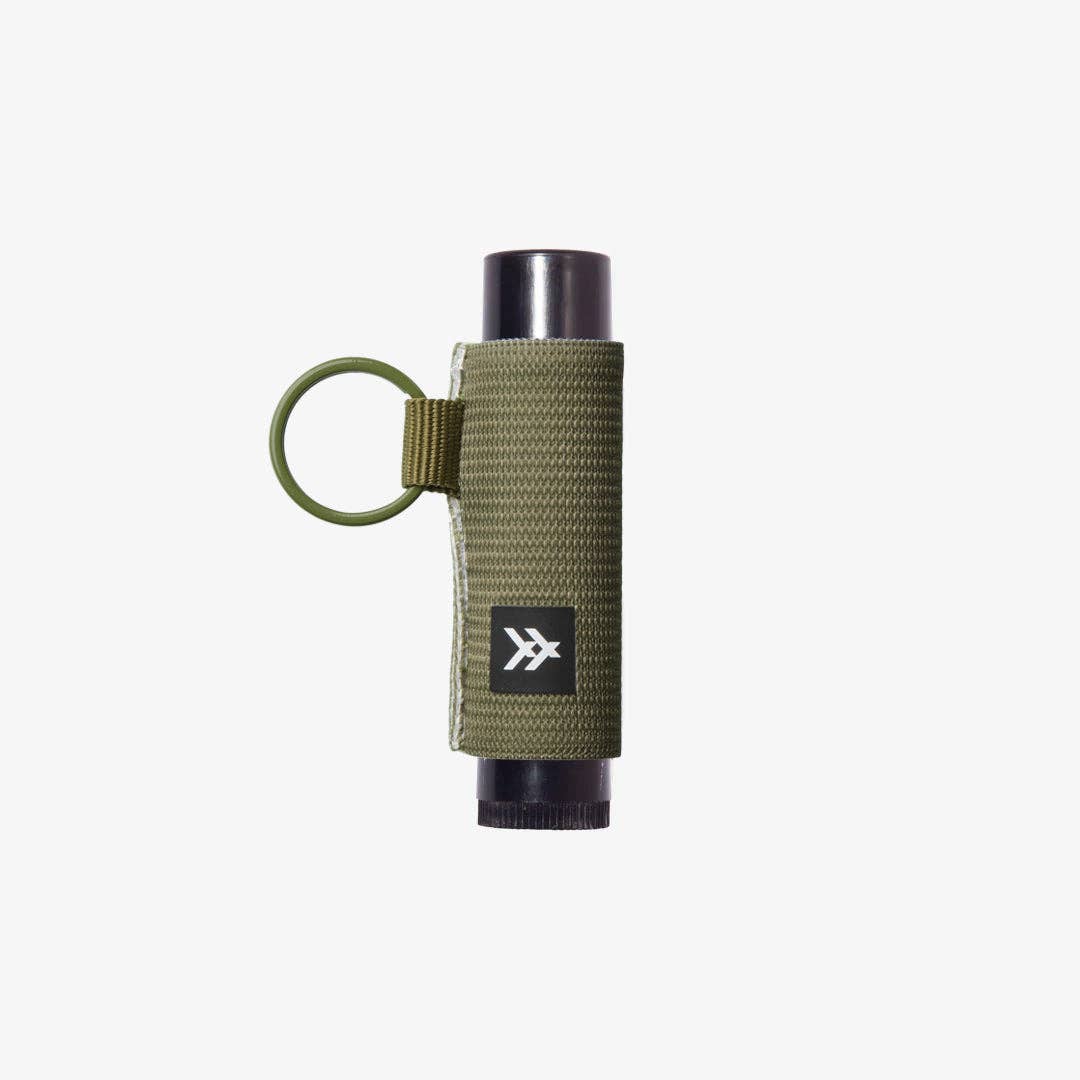 Olive - Chapstick Holder Keychain: Green