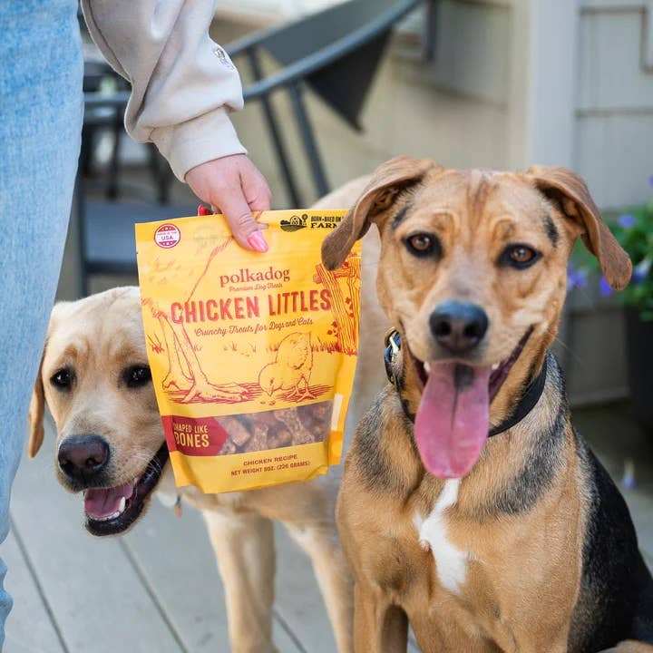 Polkadog Chicken Littles Bone Shaped Crunchy Dog Treats 7oz