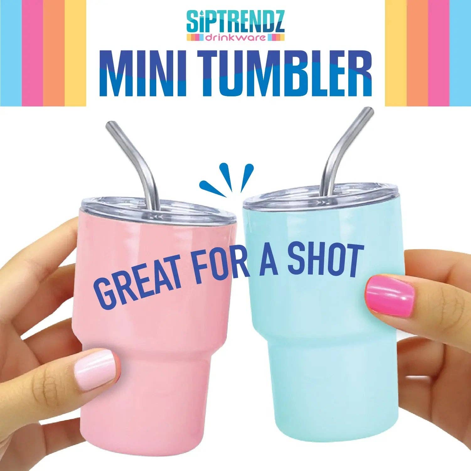 Mini Shot 2oz Stainless Steel Tumblers Boxed - 12/Display: Wholesale Price