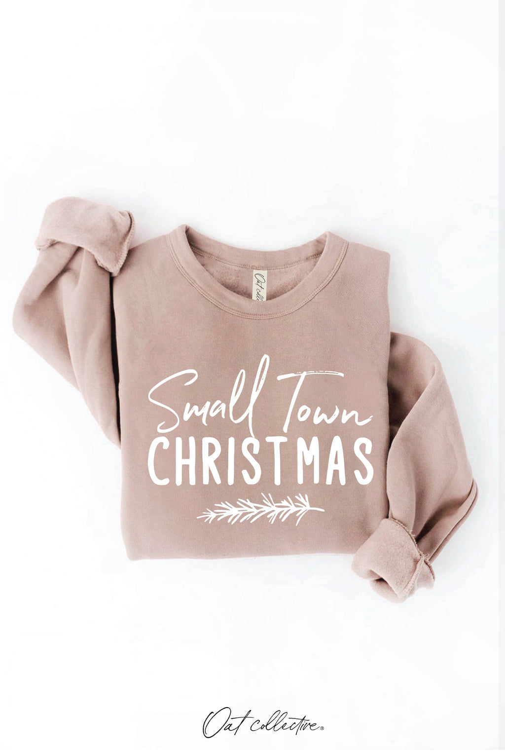 SMALL TOWN CHRISTMAS Graphic Sweatshirt: HEATHER DUST / M