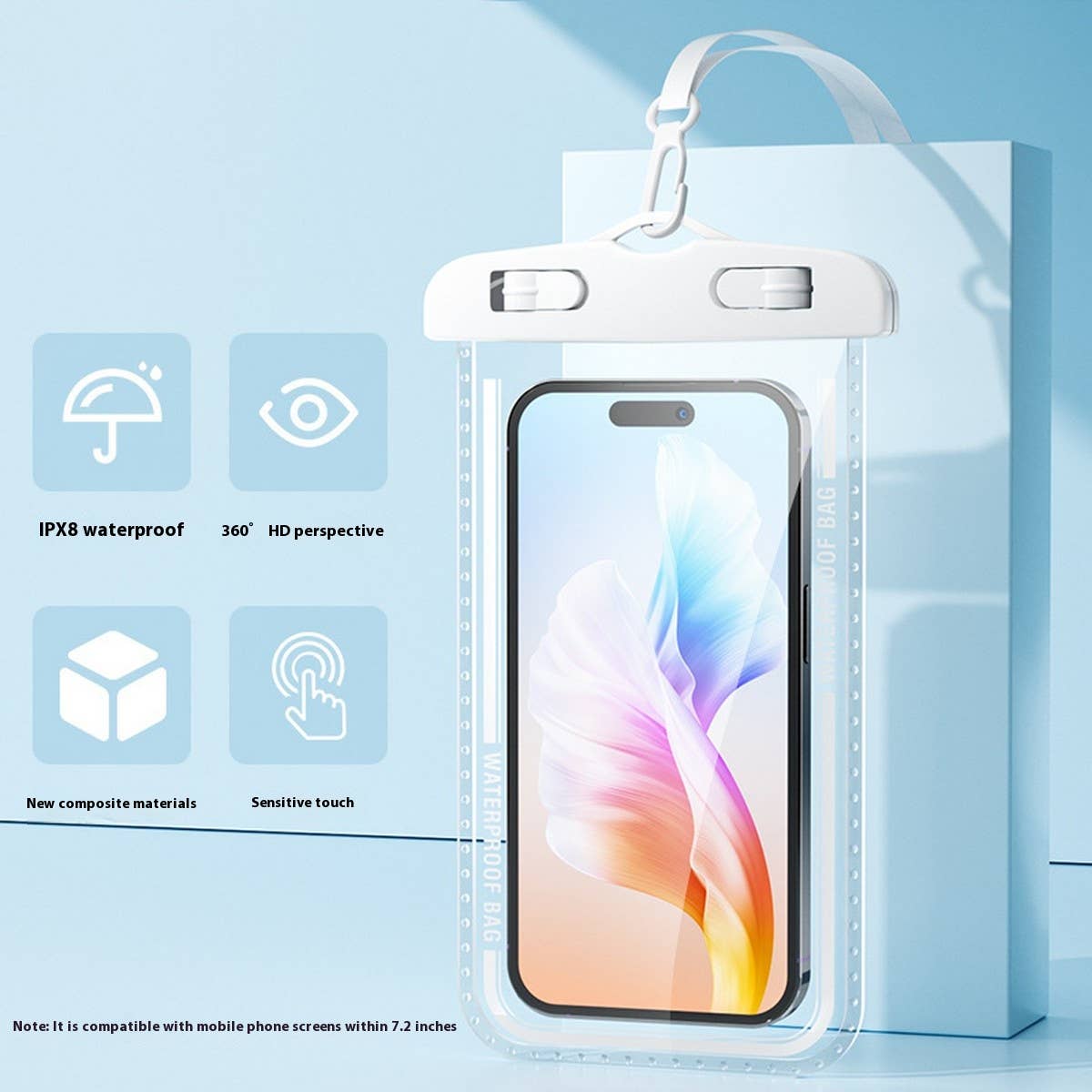 Waterproof Phone Case for Swimming -Touchscreen_CWMM6775: Black / (OS) 1