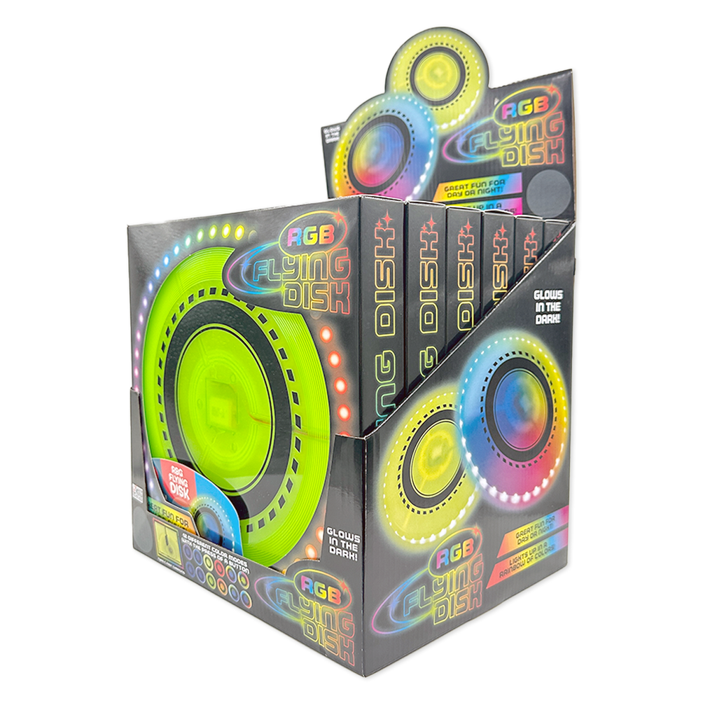RGB Glow in the Dark Light-up Flying Disc - 6/Display: Wholesale Price