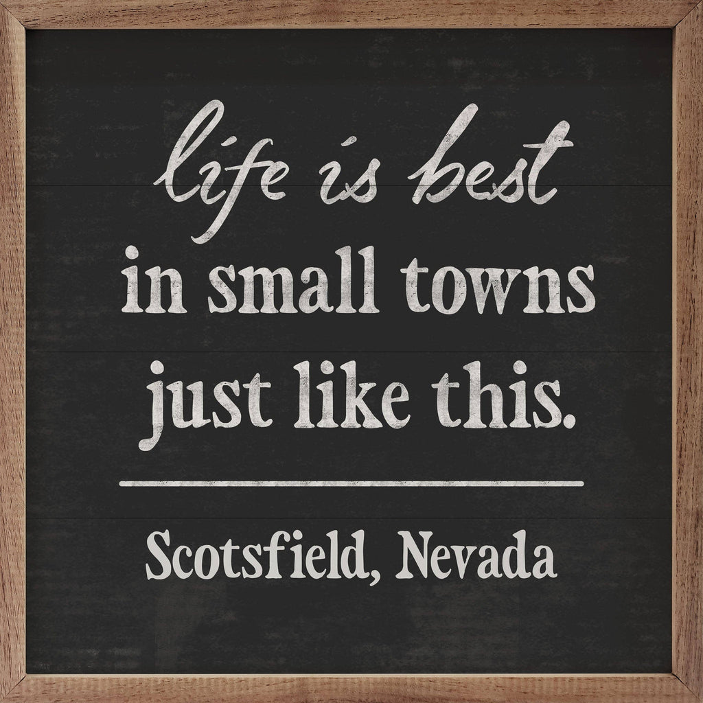 Life Is Best In Small Town Personalized: White / 4x4