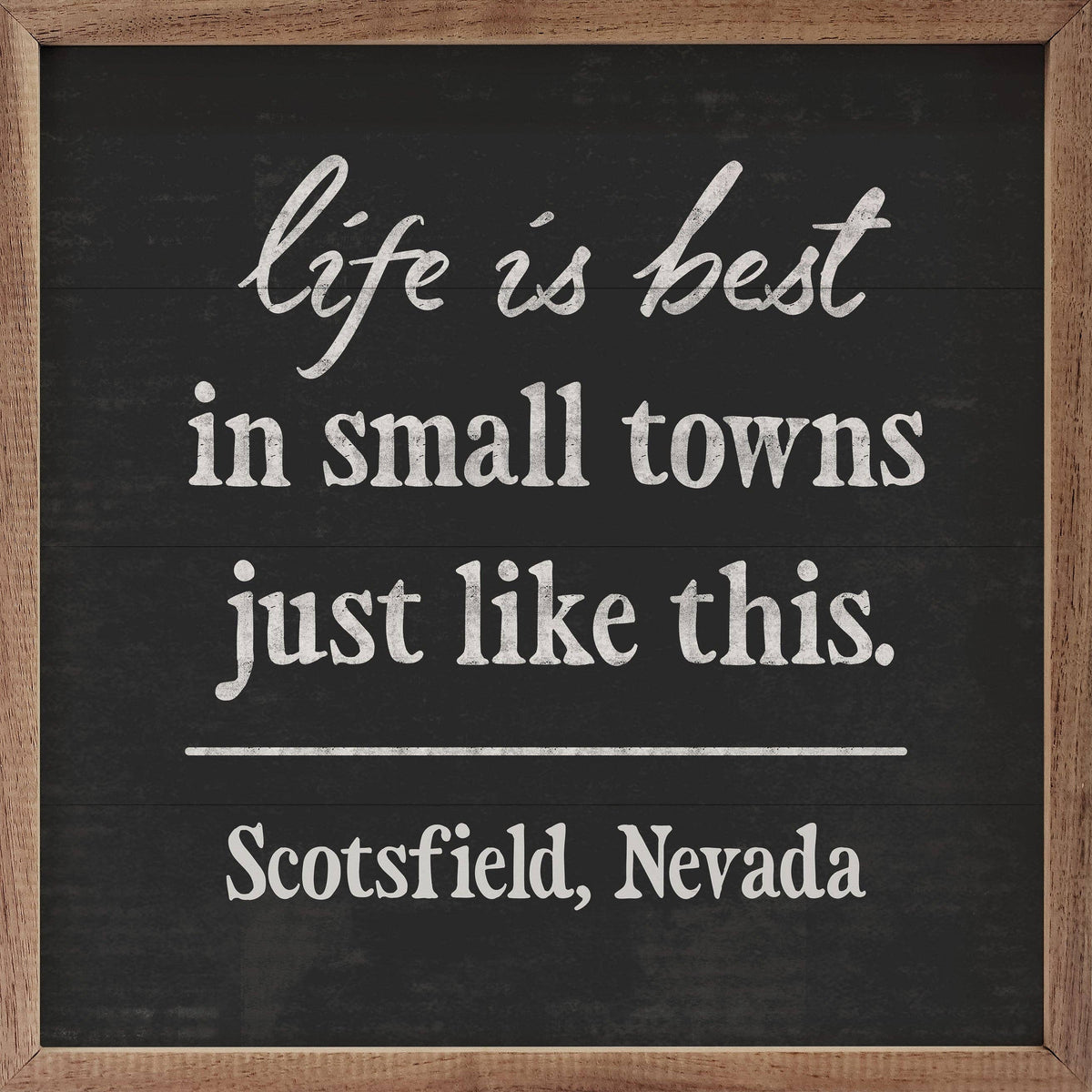 Life Is Best In Small Town Personalized: White / 4x4