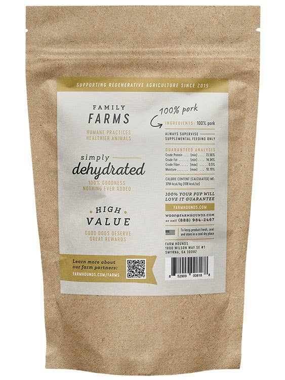 Pork Jerky Dog Treats - All-Natural - 3.5oz: 3.5oz