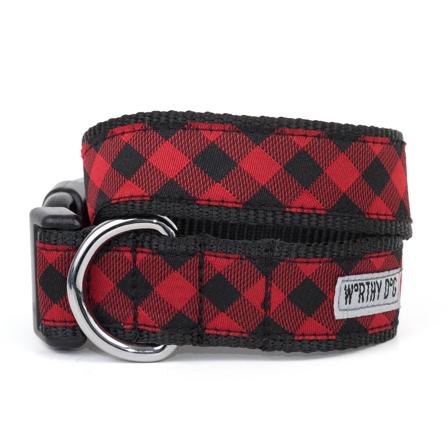 Bias Buffalo Plaid Collar: Navy/Pink / X Small