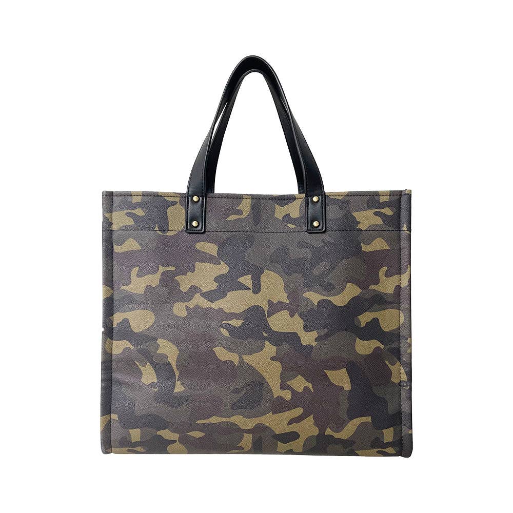 Campbell Tote | Choose Your Strap: Brown / Gray Leopard