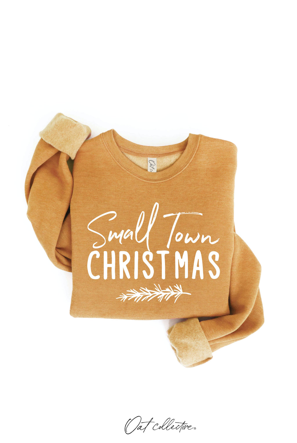 SMALL TOWN CHRISTMAS Graphic Sweatshirt: HEATHER DUST / S