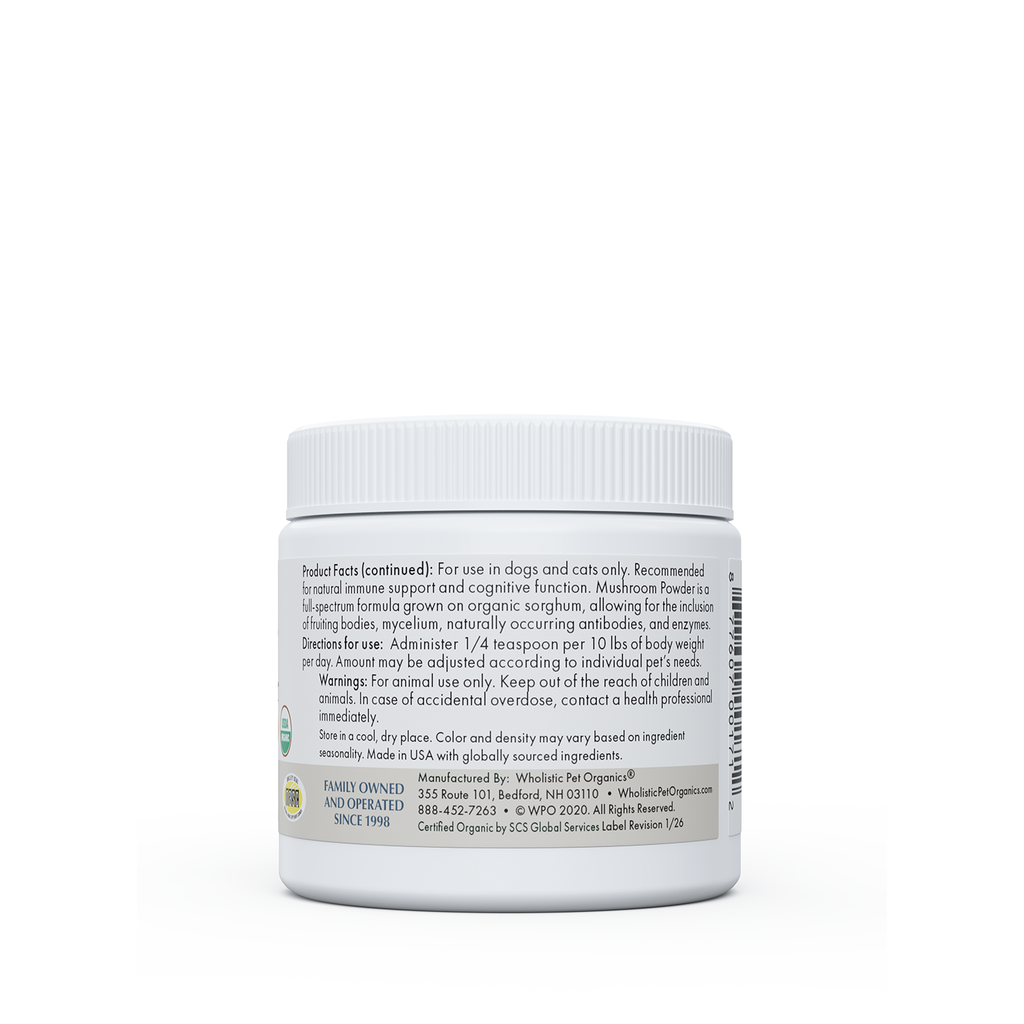 Mushroom Powder: 2 oz