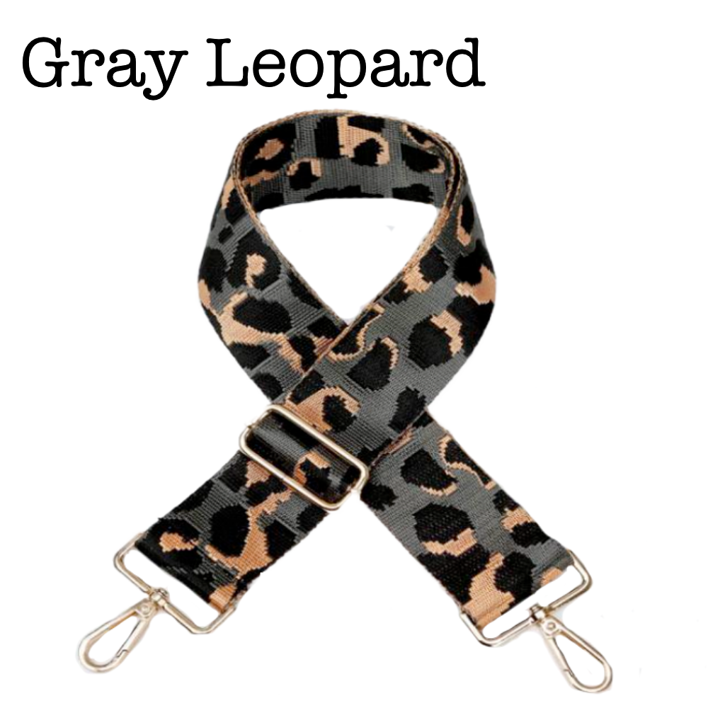 Bag Straps | 30 Styles: Gray Leopard