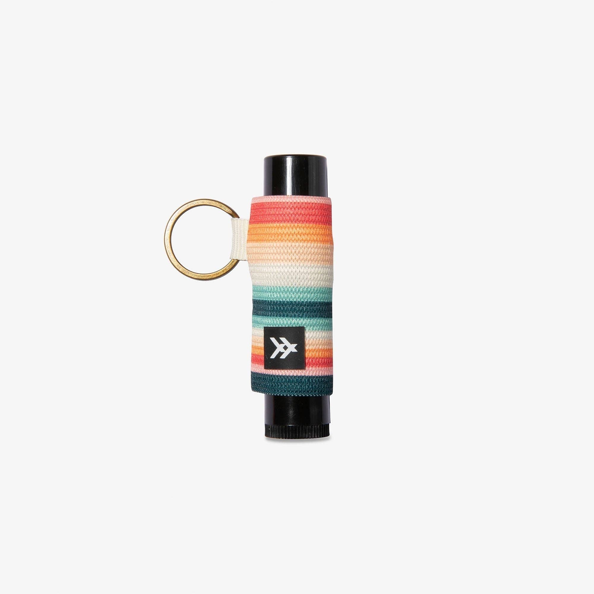 Renae - Chapstick Holder Keychain: Green/Red
