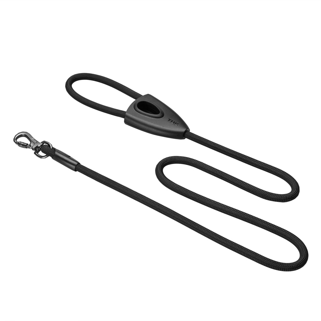 TUG 5 FT Dog Leash with Integrated Oval Dispenser: Green
