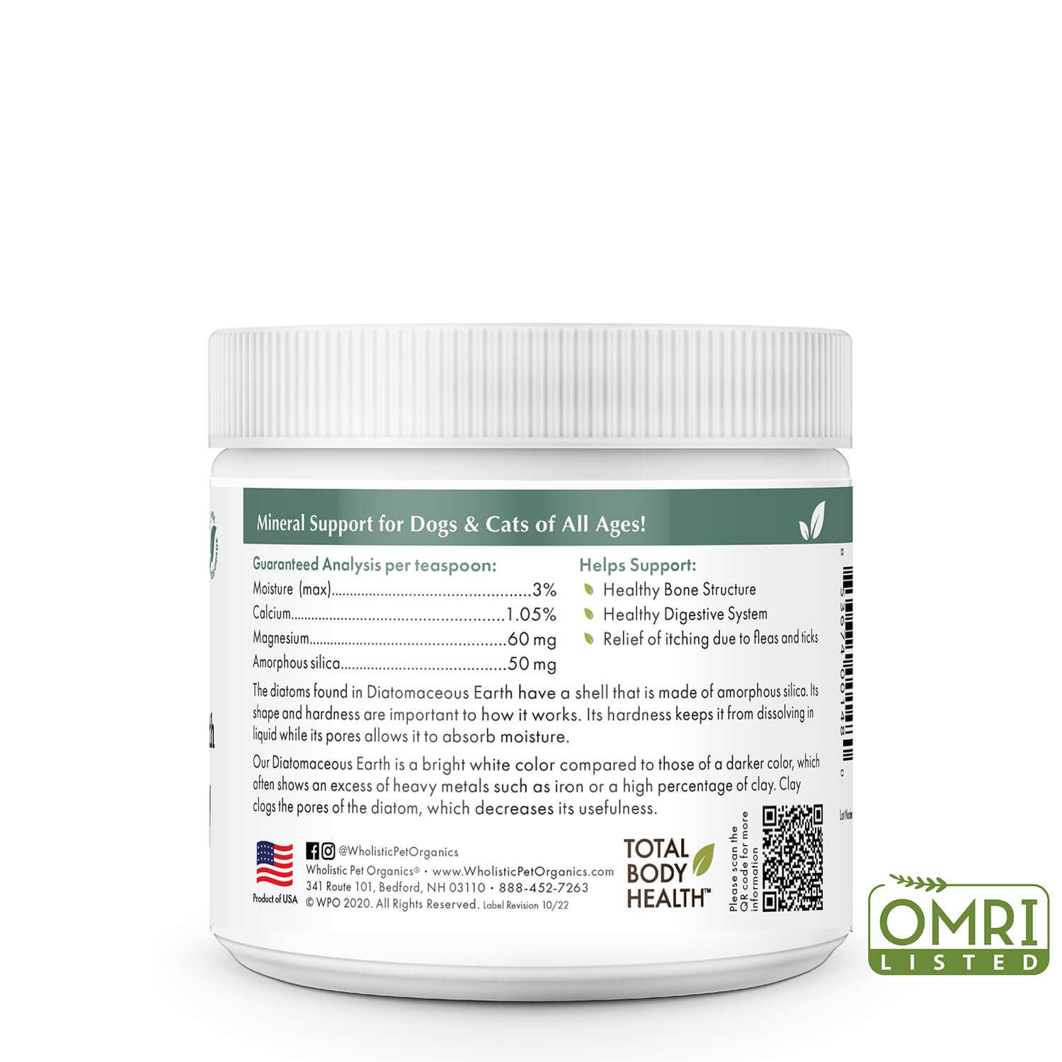 Diatomaceous Earth: 13 oz