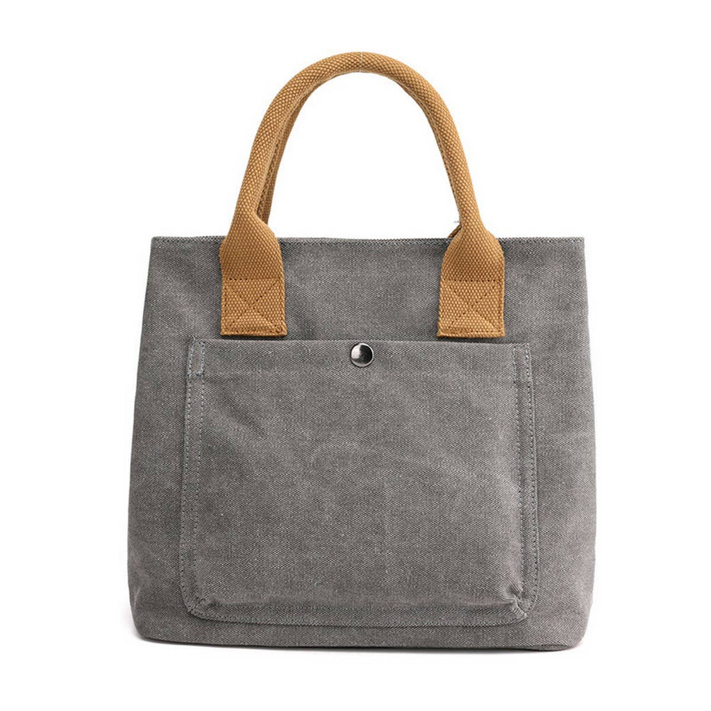 SIMPLE CANVAS UNDERARM HANDBAG TOTE BAG_CWAB1263: White / (OS) 1