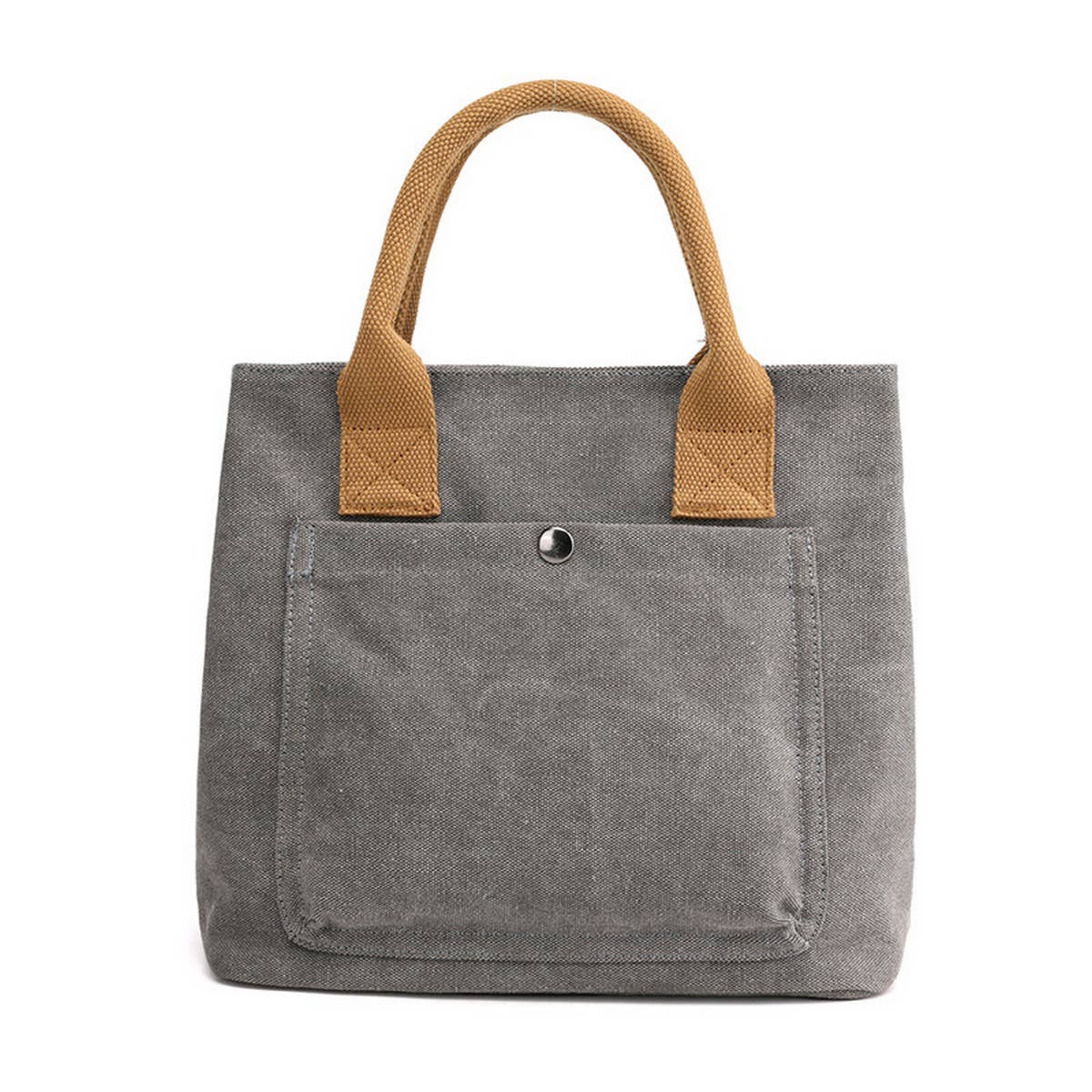 SIMPLE CANVAS UNDERARM HANDBAG TOTE BAG_CWAB1263: White / (OS) 1