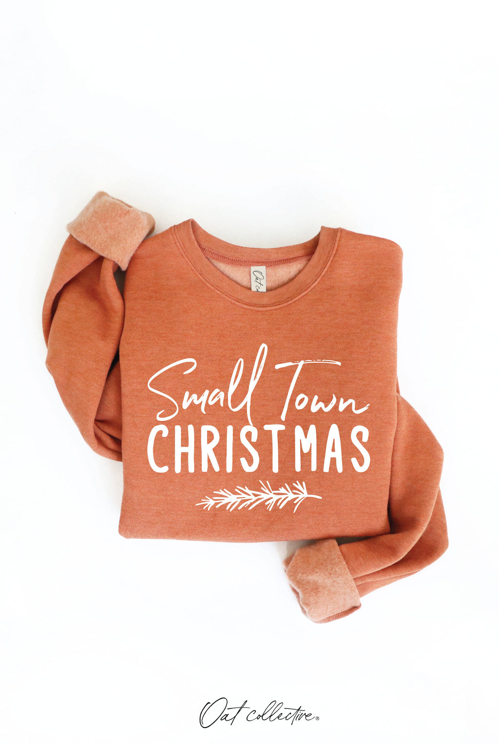 SMALL TOWN CHRISTMAS Graphic Sweatshirt: HEATHER DUST / S