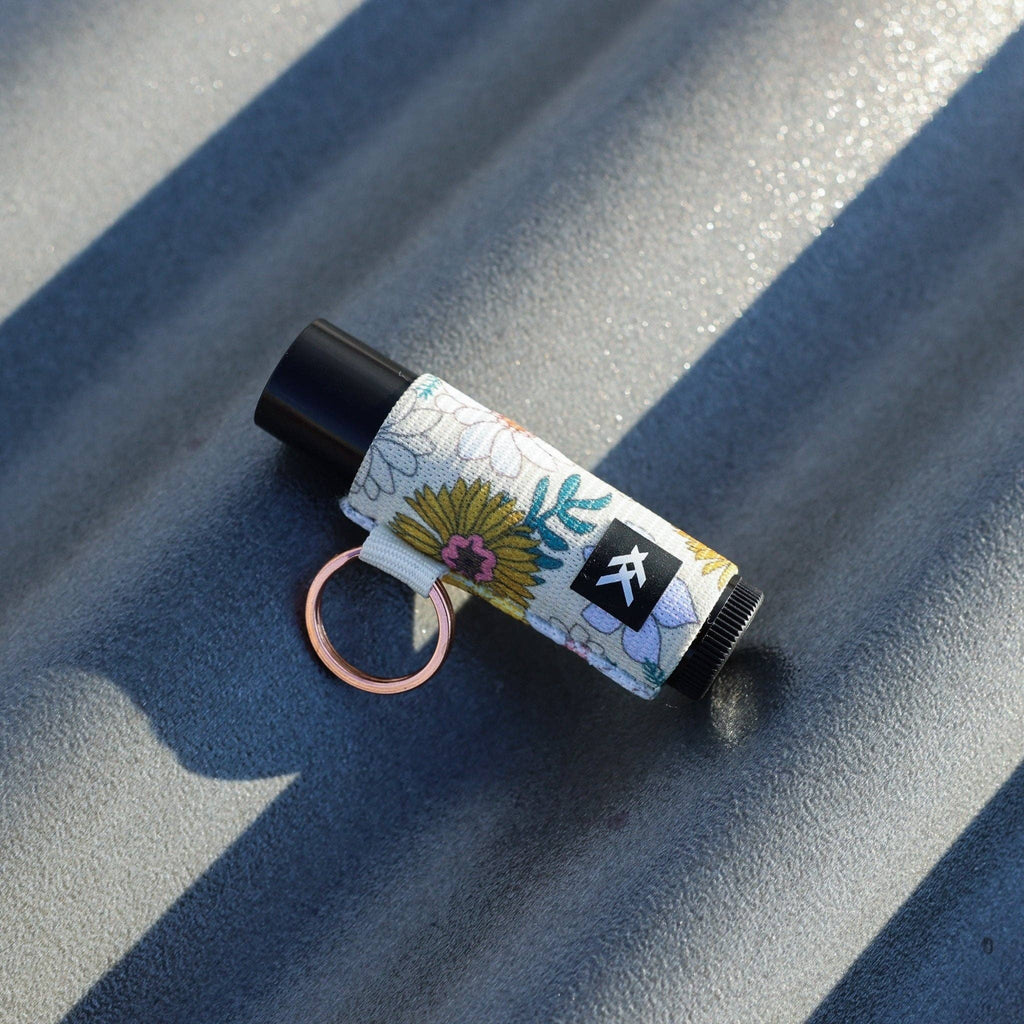 Blossom - Chapstick Holder Keychain: Yellow/Cream/White