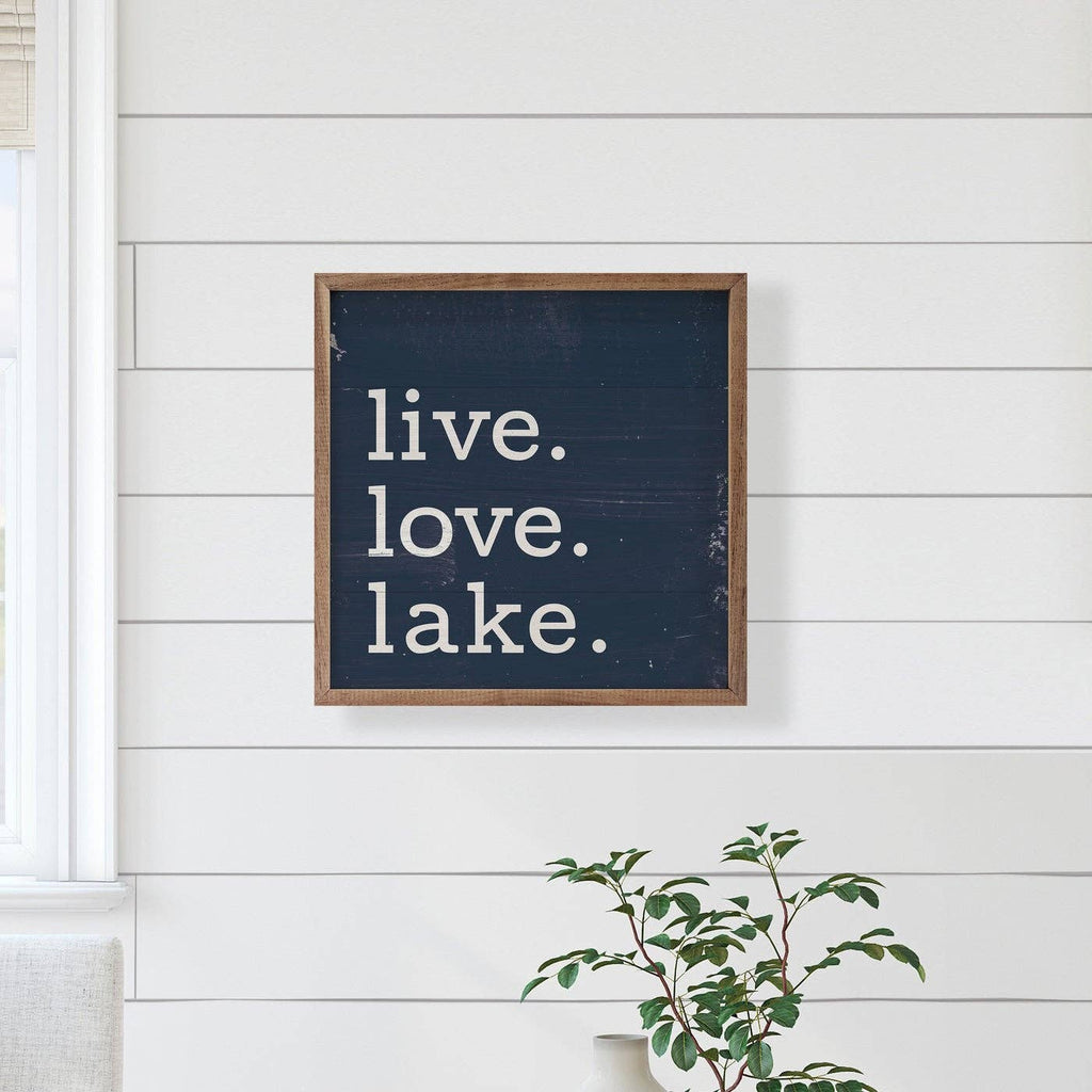 Live Love Lake Period Blue: 4 x 4 x 1