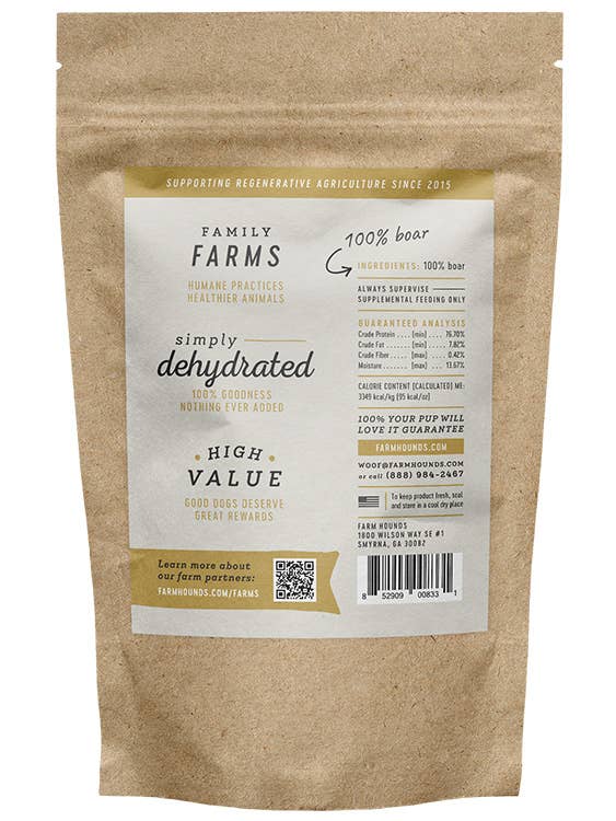 Boar Jerky Strips Dog Treats - All-Natural - 4.5oz: 4.5oz