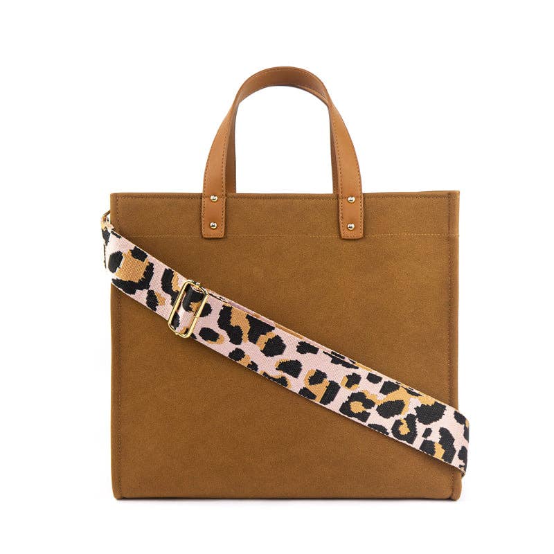 Campbell Tote | Choose Your Strap: Brown / Gray Leopard