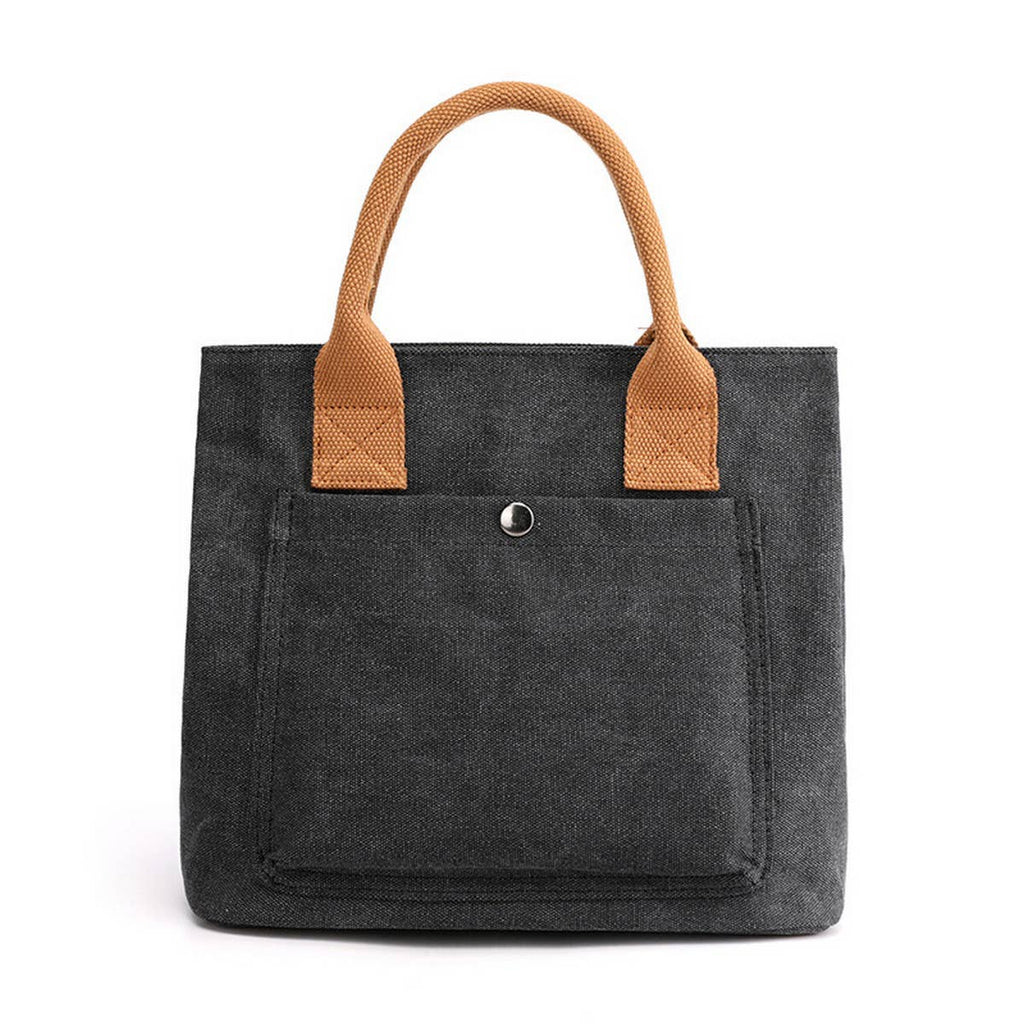 SIMPLE CANVAS UNDERARM HANDBAG TOTE BAG_CWAB1263: White / (OS) 1