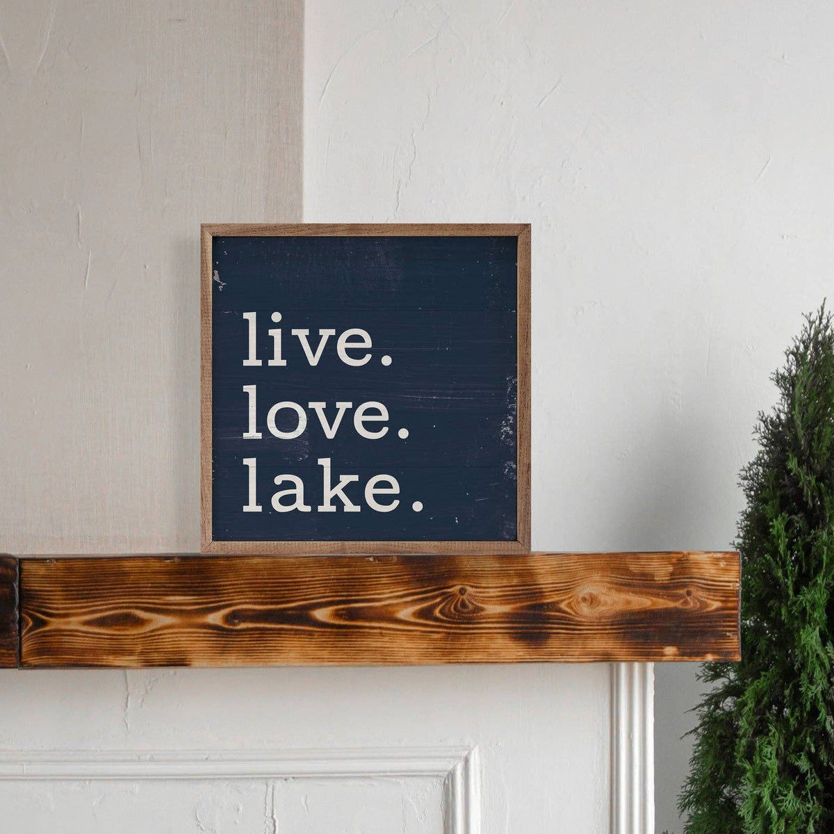 Live Love Lake Period Blue: 4 x 4 x 1