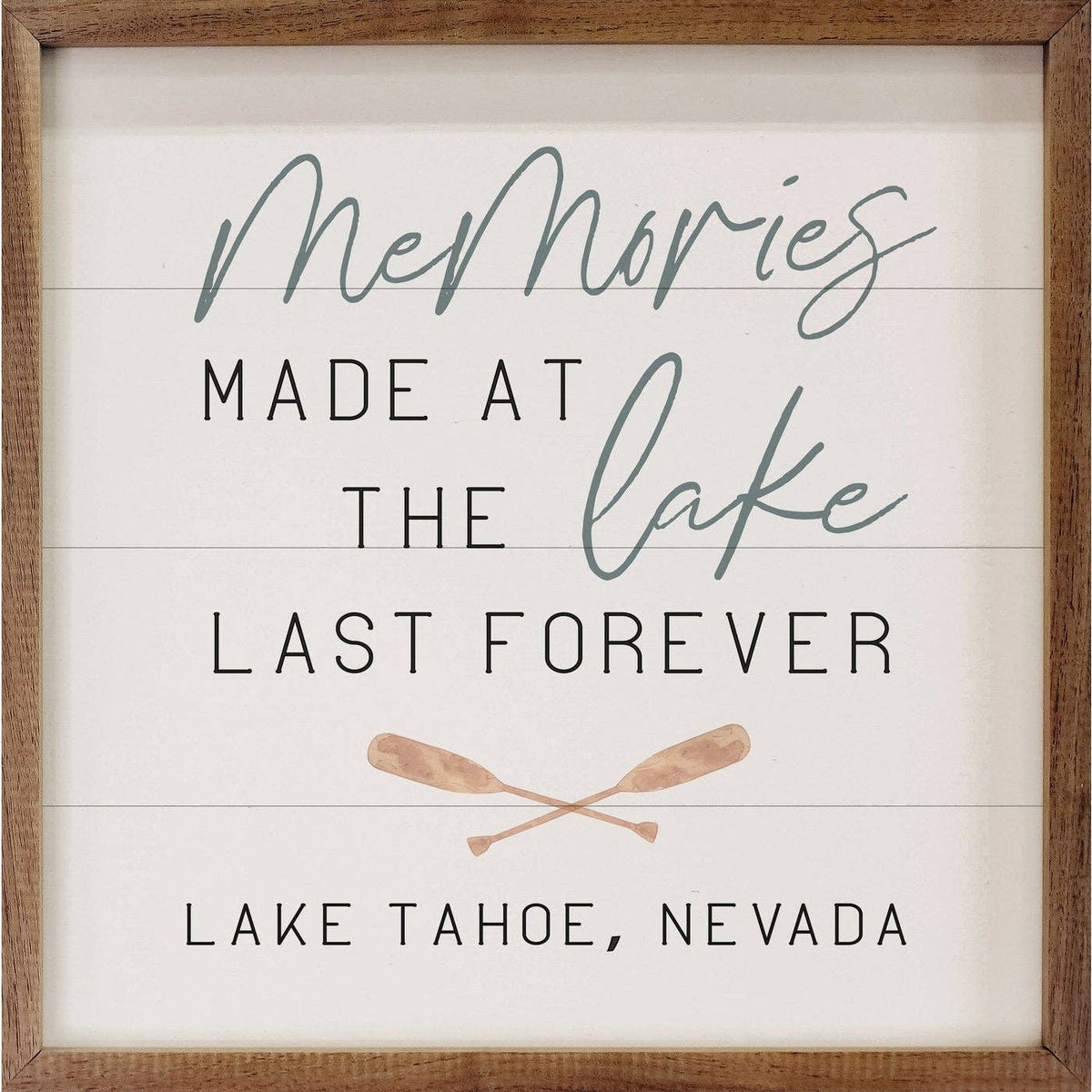 Memories Made at the Lake Personalized City State: 4 x 4 x 1