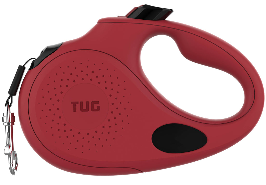TUG Retractable Dog Leash with Integrated Dispenser: Black / Small