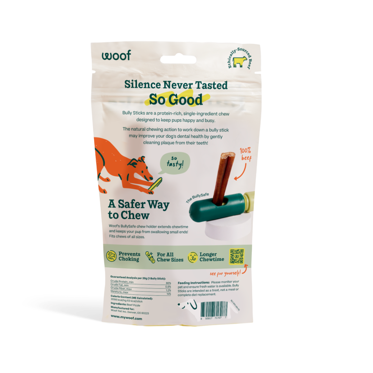 BullySafe Chews - BullySticks: Beef / 12-inch 5 pack