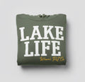 Lake Life Cropped Green Hoodie Lg
