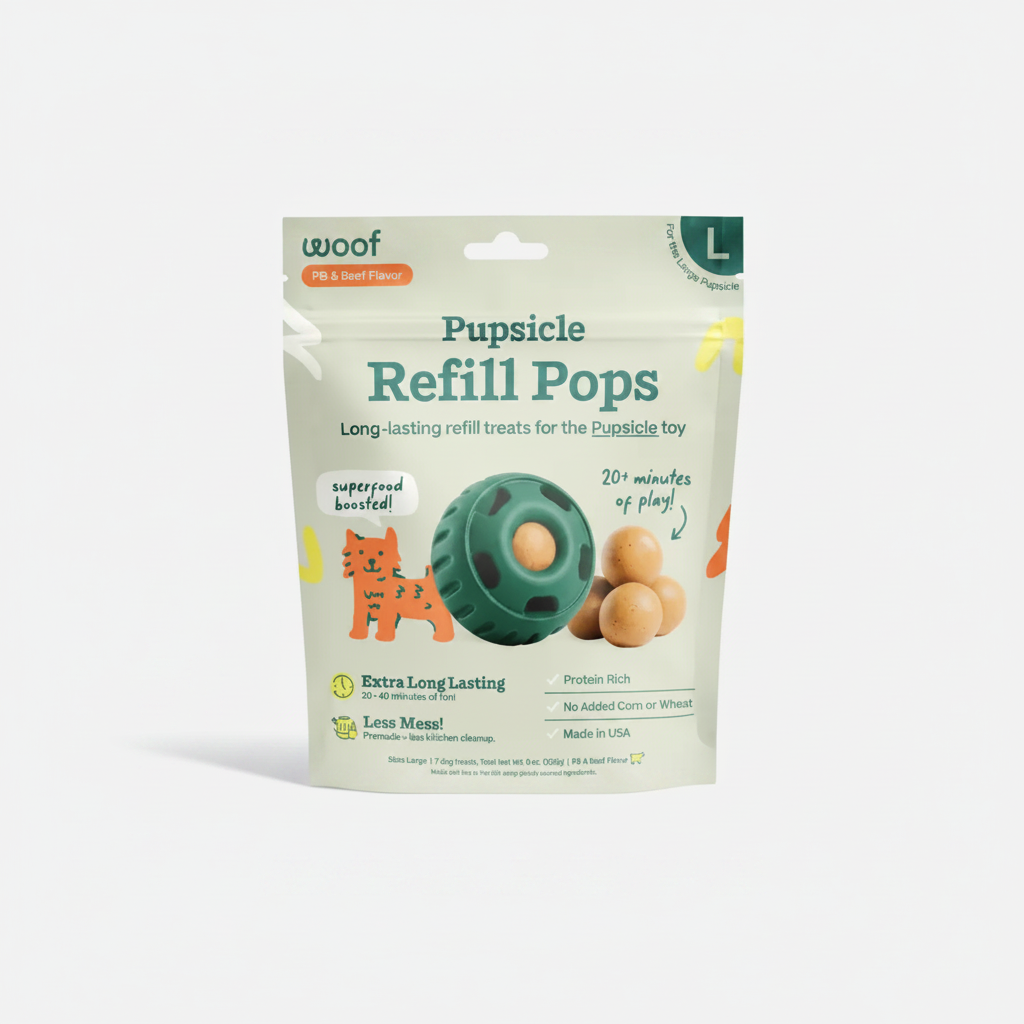 Woof - Pupsicle Refill Pops - PB & Beef