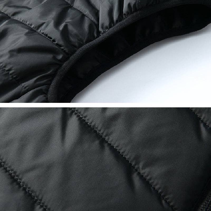 17PCS Heated Jacket Fashion Men Women Coat Intelligent USB Electric Heating Thermal Warm Clothes Winter Heated Vest: BLACK / S