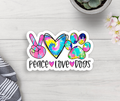 Peace Love Dogs Vinyl Sticker